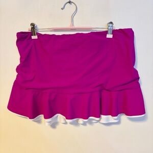 Profile by Gottex Ruffle Mini Swim Skirt Lined Pink Womens US Size 12 NWT